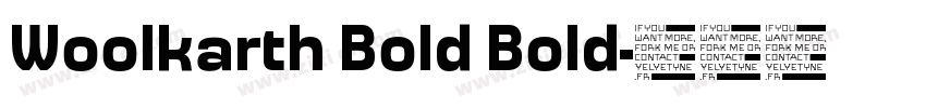 Woolkarth Bold Bold字体转换
